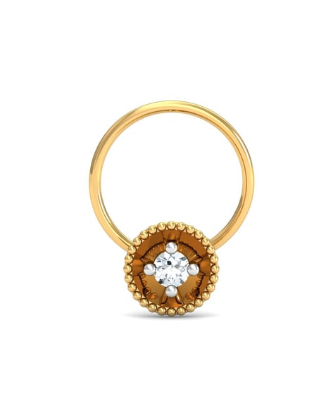 Beautiful Round Floral Indian Women Nose ring White CZ Twisted Nose St –  Karizma Jewels