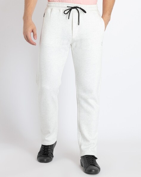 Drawstring Waist Track Pants with Contrast Piping Detail