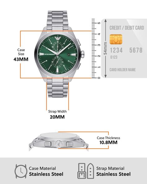 Buy EMPORIO ARMANI Men Analogue Watch with Stainless Steel Strap- AR11480 |  Silver-Toned Color Men | AJIO LUXE | Quarzuhren