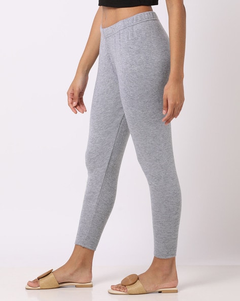 Lyra Charcoal Grey Cotton Winter Leggings