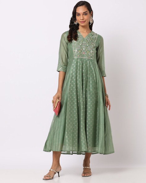 Green Dresses & Gowns for Women by AVAASA SET Online | Ajio.com