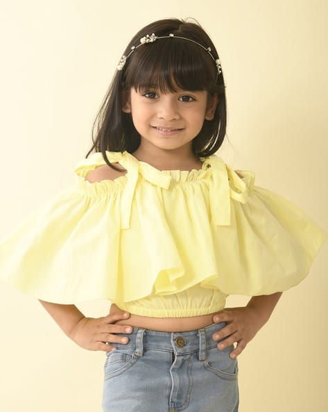 Buy Yellow Tops Tunics for Girls by Lilpicks Online