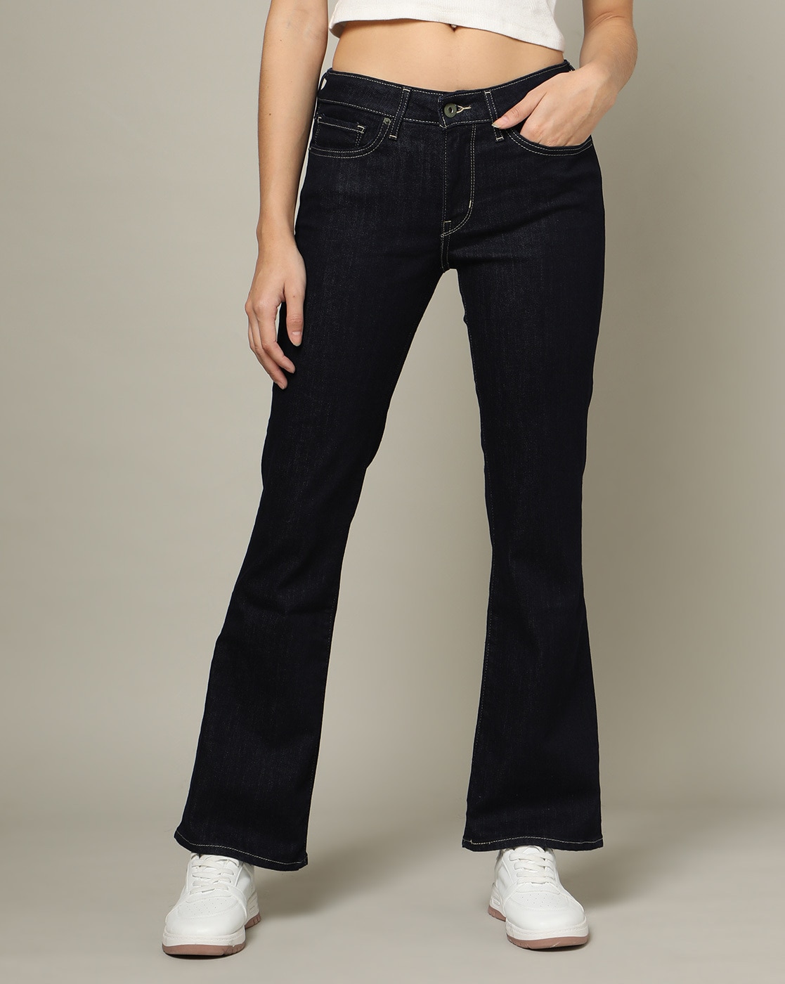 Mid-Rise Bootcut Jeans