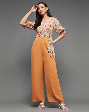 miss chase Floral Print V-Neck Jumpsuit-picture-10