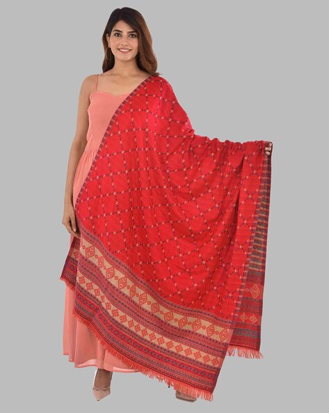 Shawl with Geometric Woven Motifs Price in India