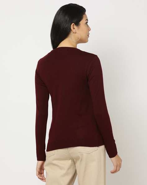 Front Embroidery Crew Neck Sweatshirt - Ready to Wear