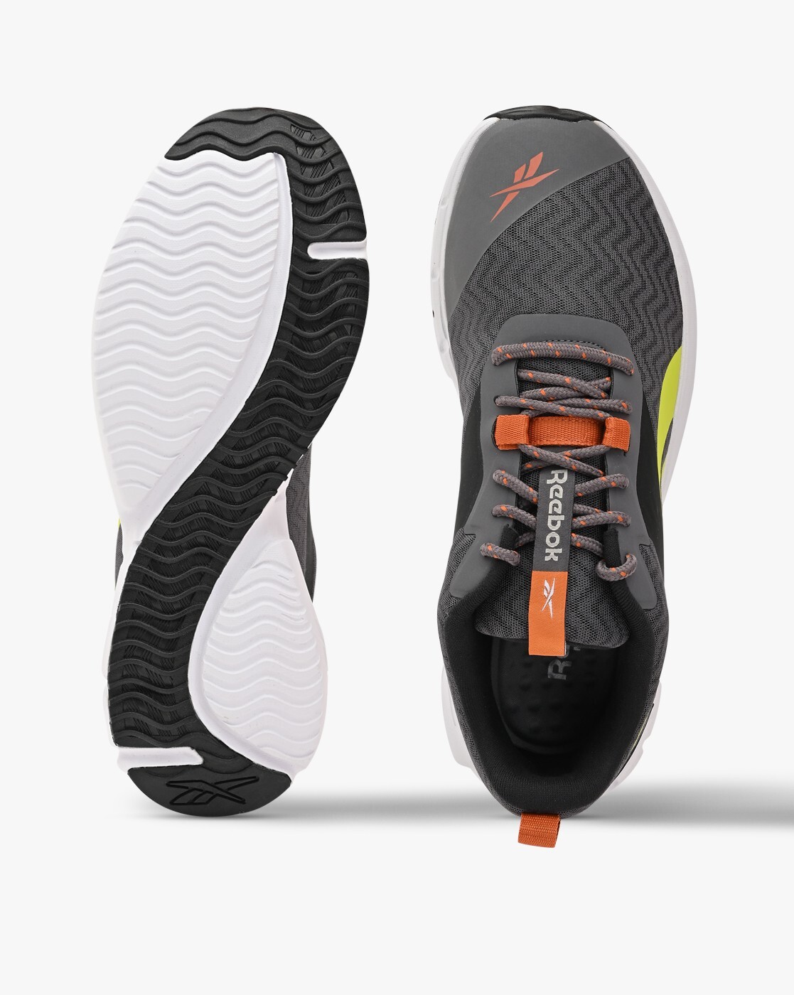 Reebok grey and orange on sale shoes