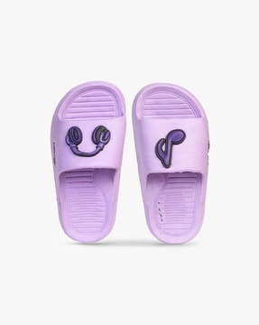 Purple nike flip flops hot sale