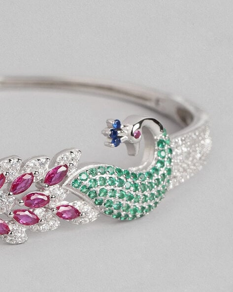 Wide Peacock Bracelet – Leslie O'Neill Designs