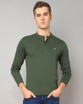 united colors of benetton Slim Fit Henley-Neck T-Shirt-picture-11