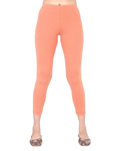 Prisma Orange Ankle Leggings - Stylish and Comfortable