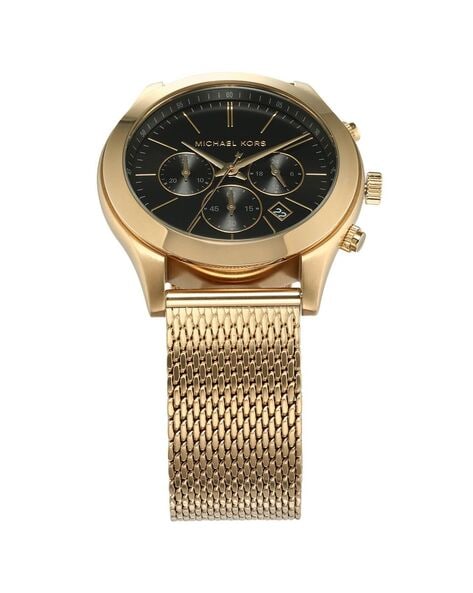 Color Steel Michael Watch Kors Gold-Toned AJIO Men Stainless LUXE | | with Chronograph Strap- MK9057 Buy
