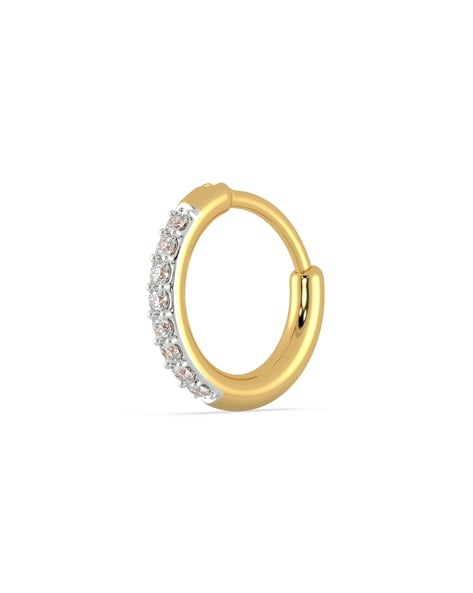 Nuria Diamond Nose Ring Online Jewellery Shopping India | Yellow Gold 18K |  Candere by Kalyan Jewellers
