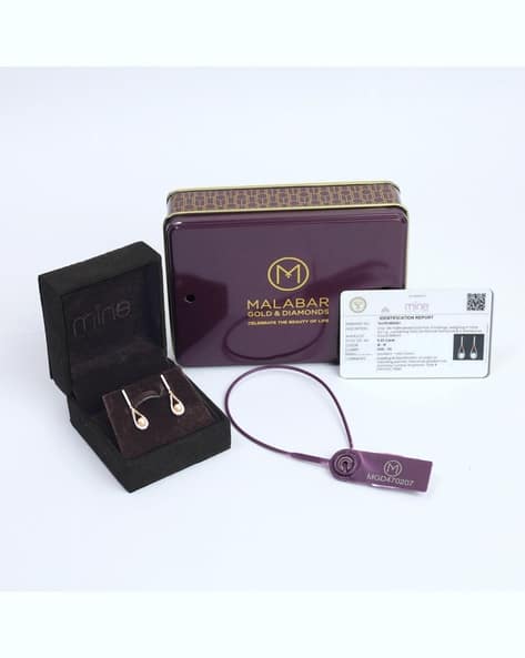 Buy Rose Gold Earrings for Women by Malabar Gold Diamonds Online