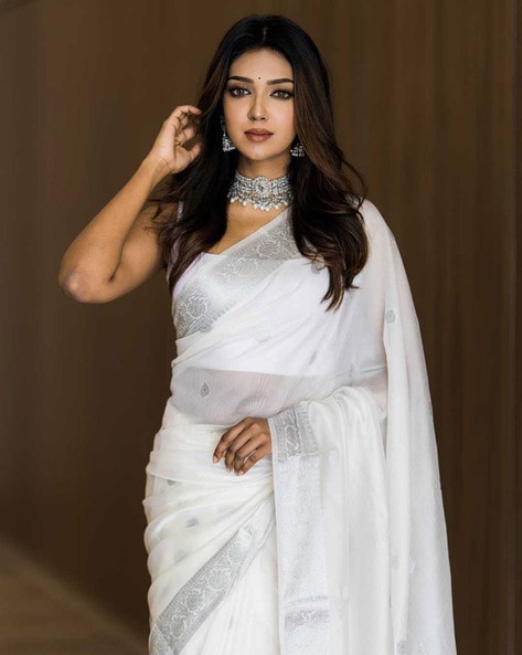 10 Must Have Colors of Banarasi Saree with Silver Zari Weaves