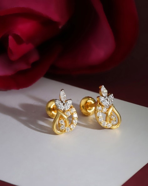 Buy Elegant Gold Plated Small Size Tops Earrings Gold Design for Kid Girl