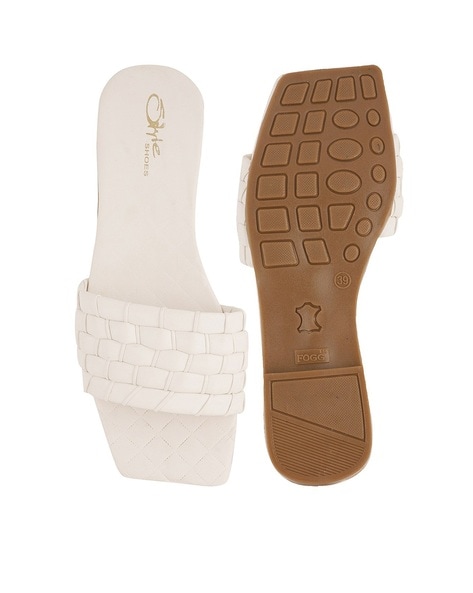 White woven flat sandals new arrivals