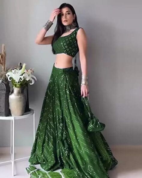 Blooming Plain Wedding Trendy Lehenga Choli