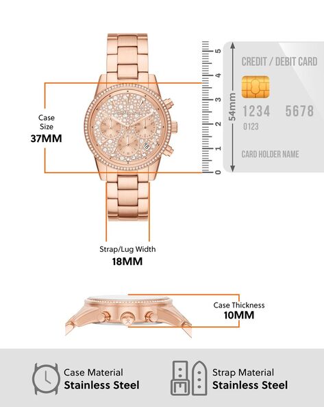 Buy Michael Kors Ritz Rose Gold Watch - MK7302 | Rose Gold Color