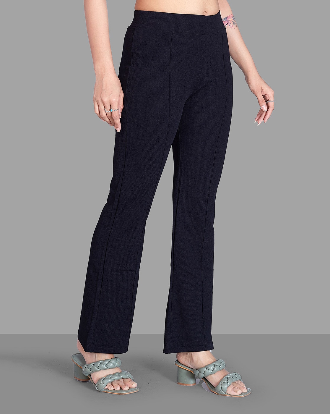 Buy Black Trousers & Pants for Women by Silverfly Online