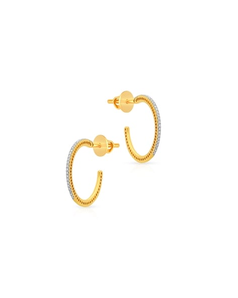 Buy Yellow Gold Earrings for Women by Malabar Gold & Diamonds Online |  Ajio.com