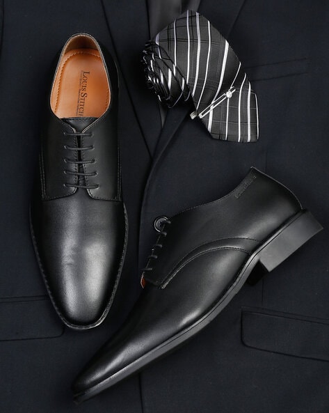 Buy Jet Black Formal Shoes for Men by LOUIS STITCH Online