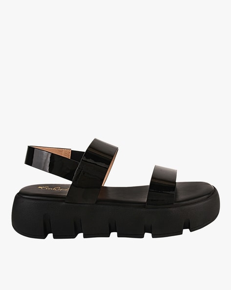 JUJU Black Chunky Jelly Sandals | New Look