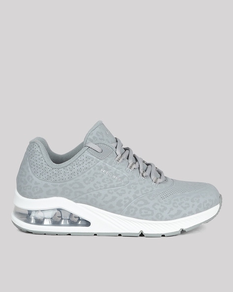 Grey Womens Uno Sneaker, Skechers