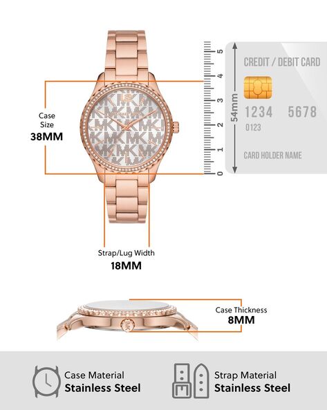 Buy Michael Kors Layton Rose Gold Watch MK7297 | Color Women