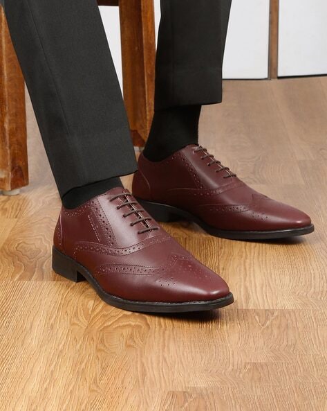 Buy Maroon Formal Shoes for Men by LOUIS STITCH Online