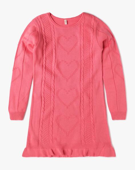 Little Girls Fall Turtleneck Belted Sweater Dress - Mia Belle Girls