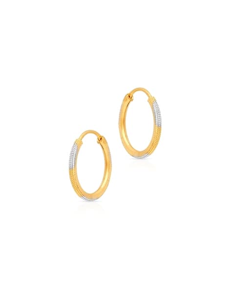 Yellow Gold Bali Hoop Earrings