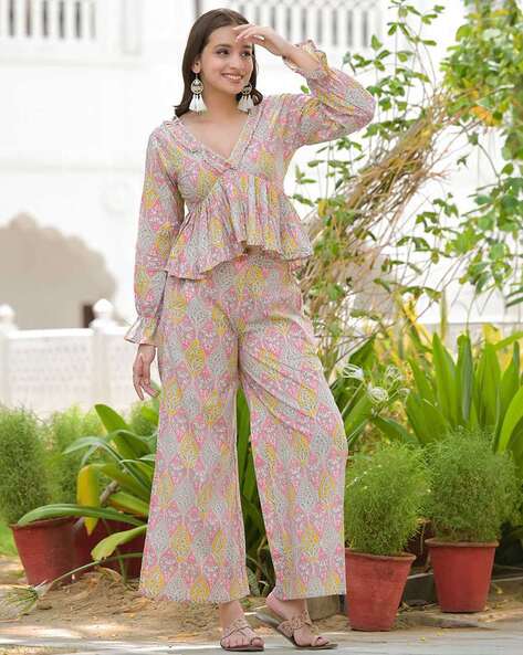 RIGO Women Crop Top Pant Set - Buy RIGO Women Crop Top Pant Set Online at  Best Prices in India | Flipkart.com