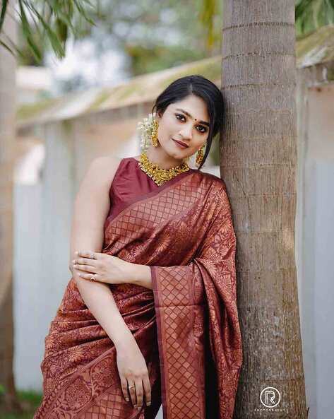 Kanjivaram silk saree – Vedhika Fashion Studio