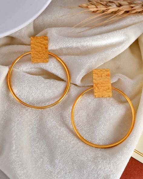 Wood Nymph Faye Dangle Rose Cut Earrings - Yellow Gold - megan thorne