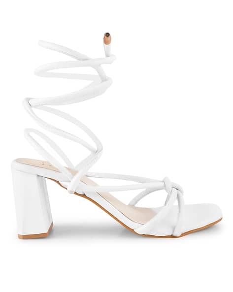 Buy White Heeled Sandals for Women by JM LOOKS Online