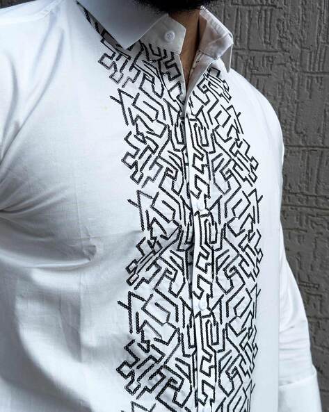 white shirt collar design