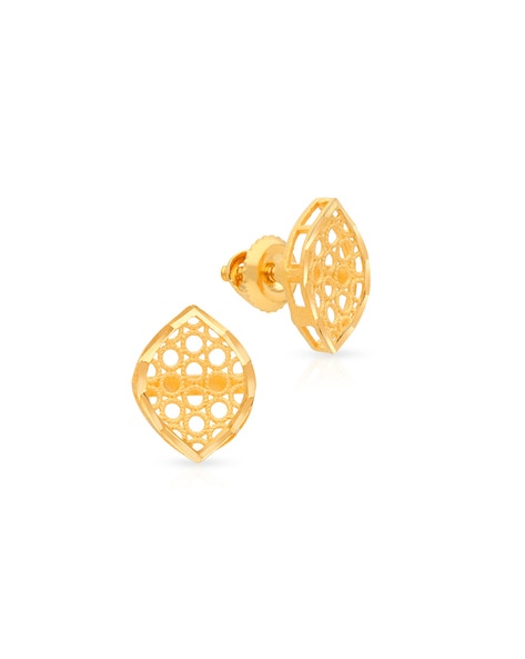 Malabar Gold & Diamonds Malabar Gold & Diamonds 22KT Yellow Gold Stud  Earrings for Women : Amazon.in: Fashion