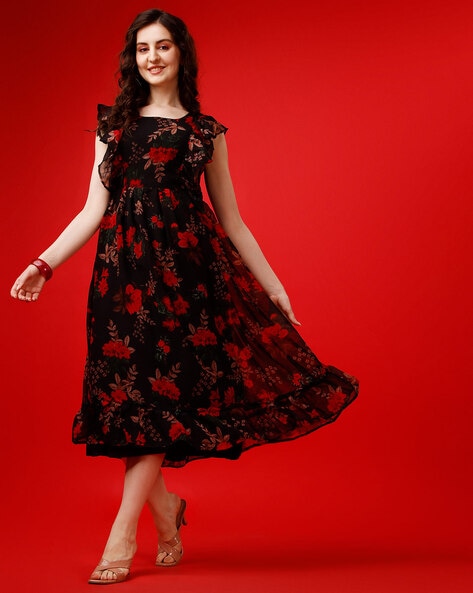 Floral Jacquard Lito Holiday Dress C538 – Sara's Children's Boutique