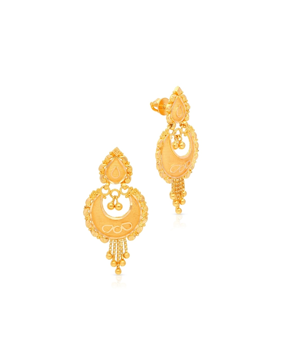 Buy Ethnix Gold 22 KT Gold Chandbali Earring for Women Online