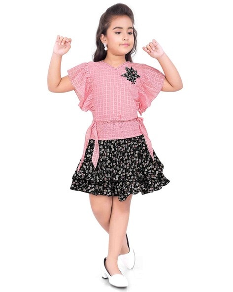 Buy White & Navy Blue Sets for Girls by ARSHIA FASHIONS Online