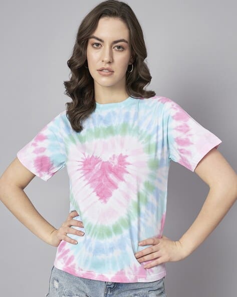 Tie Dye Loose Fit Crew-Neck T-Shirt