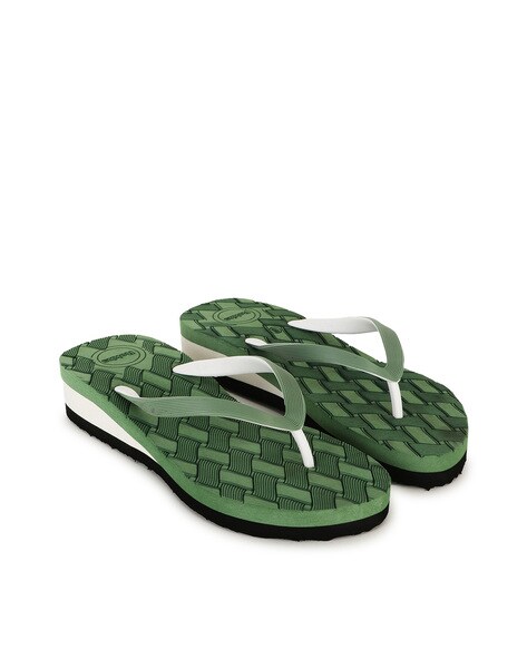 Checkered Thong Strap Flip Flops