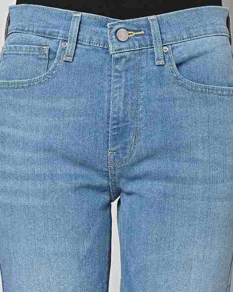 Lightly Washed Straight Fit Jeans with Washwell