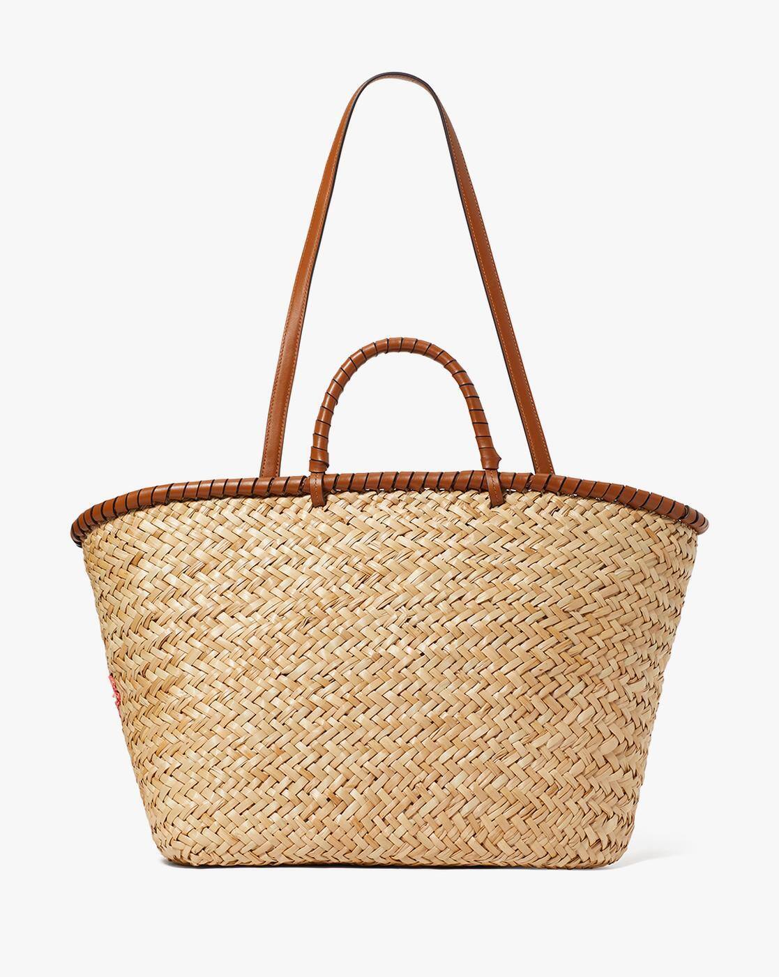 Buy KATE SPADE What The Shell Embellished Straw Large Tote