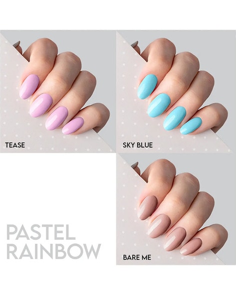 Pastel Rainbow Nail Manicure Close Stock Photo 1966091953 | Shutterstock