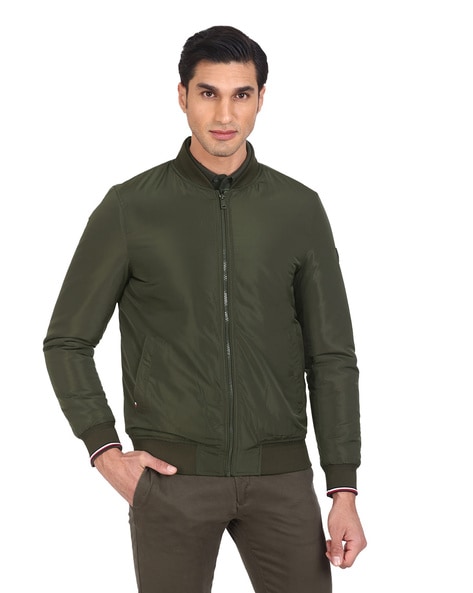 Buy Arrow Sports Men Wine Stand Collar Colour Block Polyester Puffer Jacket  - NNNOW.com