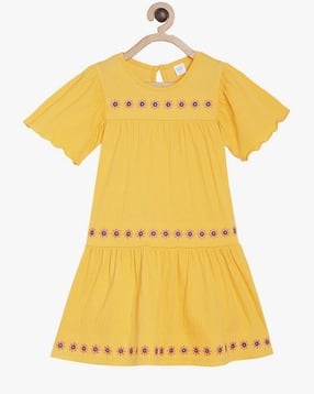 Embroidered A-Line Dress-image-36