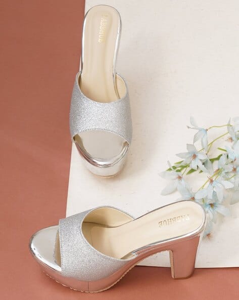 Meesho Girls Silver Heeled Sandals Meesho Low Price Sandals Party