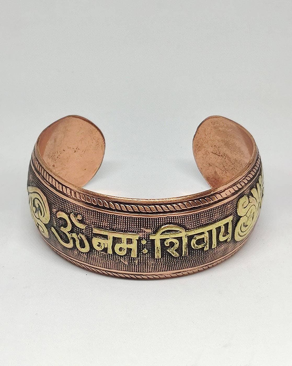 Om Namah Shivaya Shiva Shiv chant HINDU YOGA Copper BRACELET Wrist Band~2  pieces | eBay